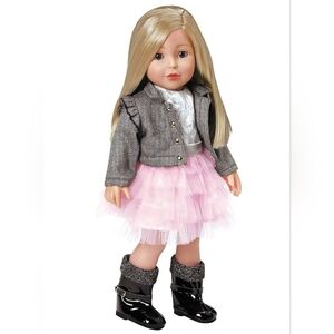ADORA Amasing Girl's 18 Inch Doll with Pink Tutu and Gray Jacket Without Shoes